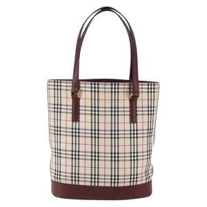 Burberry Nova Check Canvas Tote Bag Beige